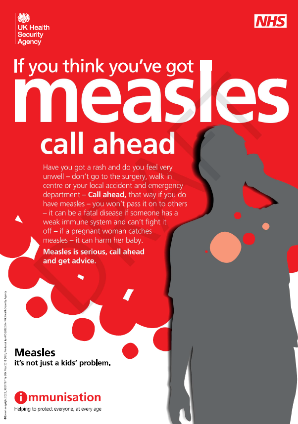 Measles awareness - Please call ahead