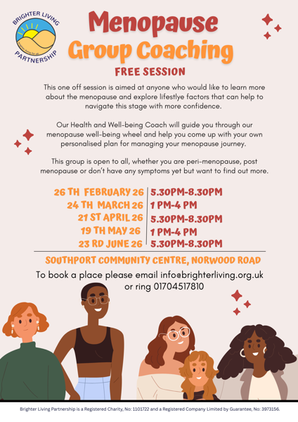 Menopause Group Coaching Session Flyer
